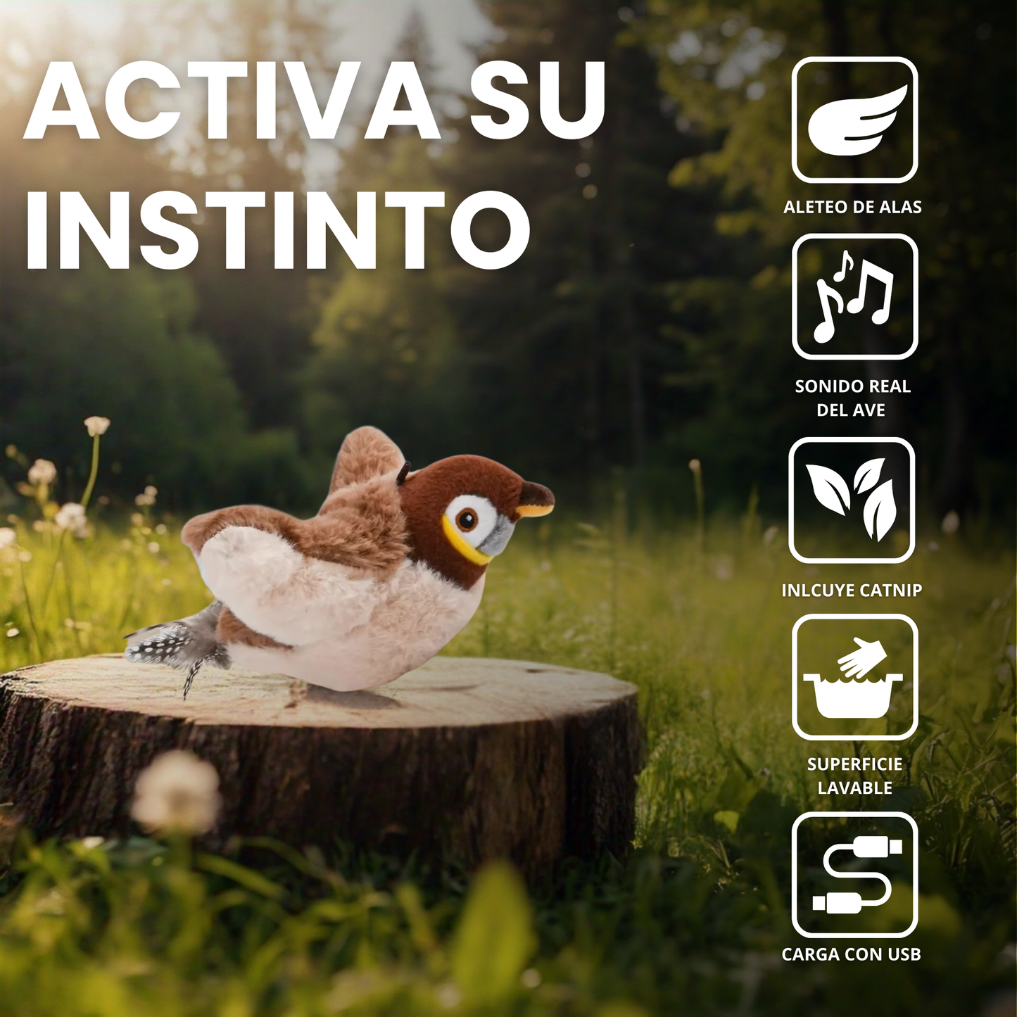 BirdyFly™ – Juguete Interactivo con Alas y Sonido Real
